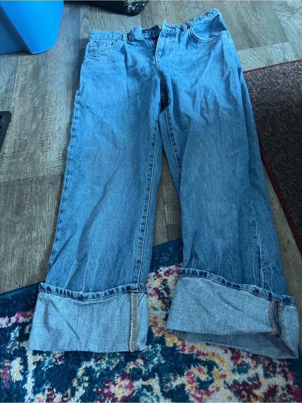 Mango size 4 cuffed jeans